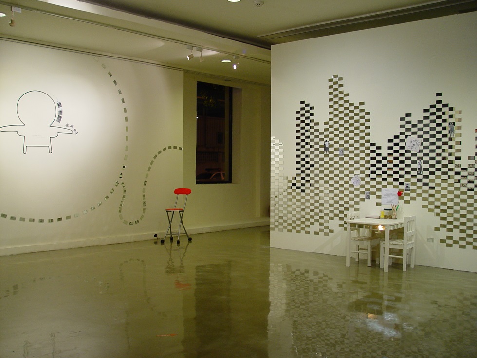 《量繪形貌》，「無所不在」展，台北國際藝術村，2006。（蔡海如提供）