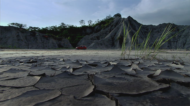 《不倒翁的奇幻旅程》一片中多次呈現台南左鎮的白堊地形。