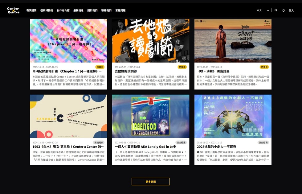 「Center x Center表藝整合平台」提供行政製作、跨界媒合、售票系統、檔案紀錄等多重功能。（Center x Center提供）