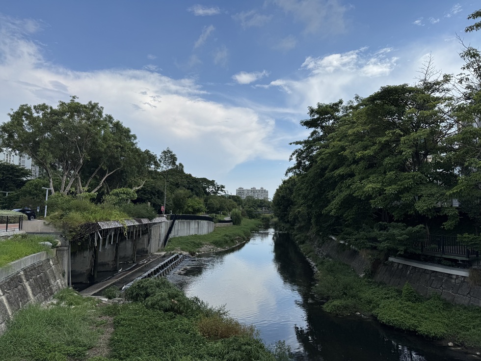 在都市發展中被隱沒的竹溪,近年來整治有成,再度變得可親。(攝影/梁家綺)