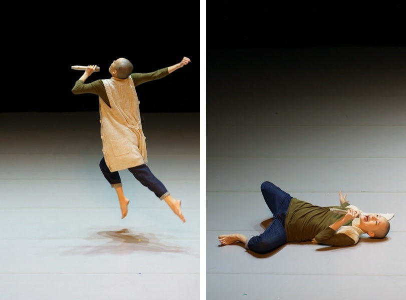 劉奕伶在2022跳島舞蹈節《身體我的名片》演出中，首次嘗試融合單口喜劇和舞蹈。（跳島舞蹈節提供，攝影／陳長志）