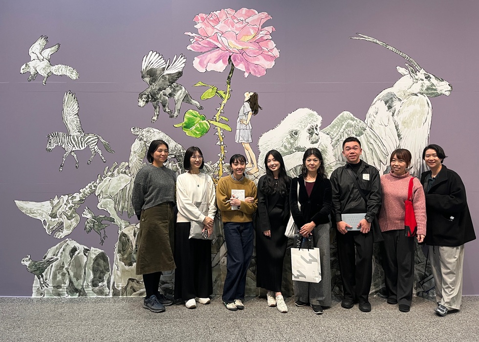 「2025策展人學院國際交流計畫」參與者們於愛知三年展。（林欣怡提供）