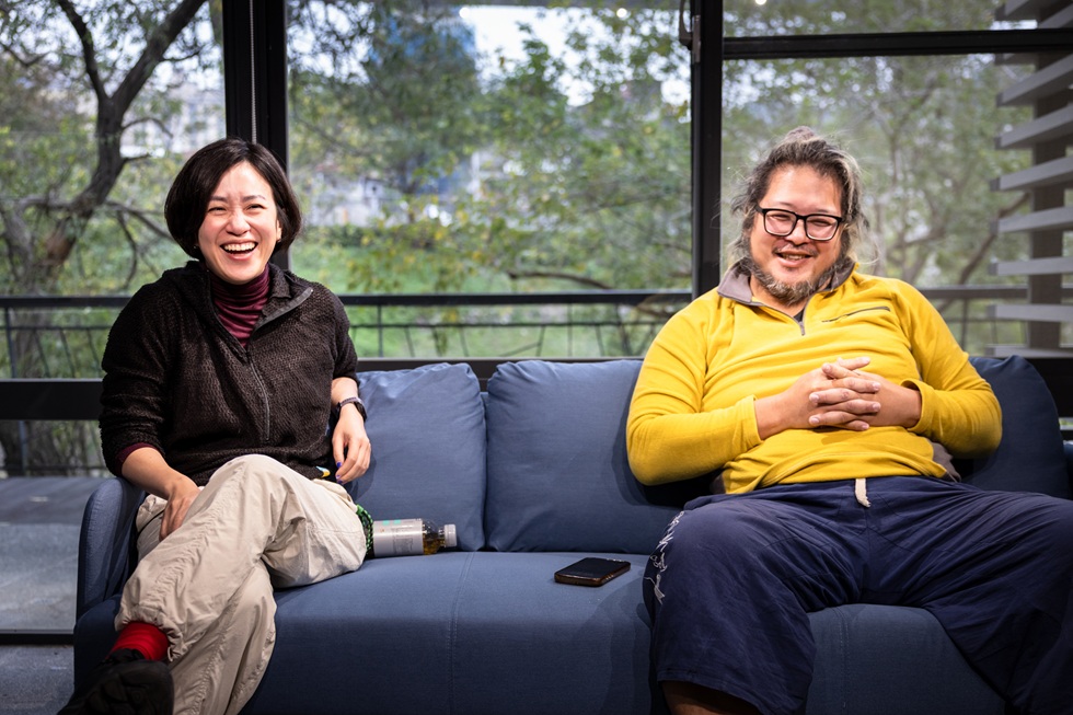 黃海欣（左）與倪祥。（攝影／呂國瑋）