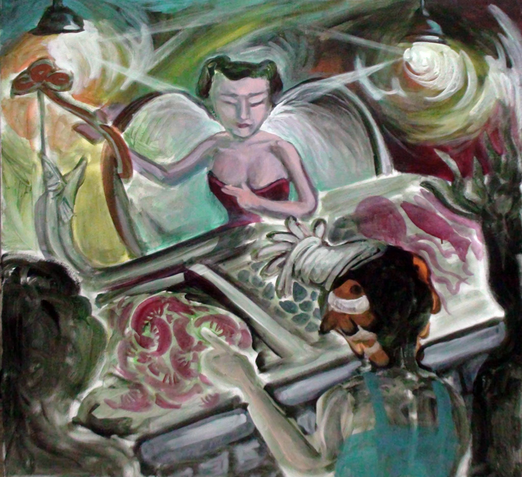 倪祥於南藝研究所時期的「台灣美景系列」繪畫作品。（倪祥提供）