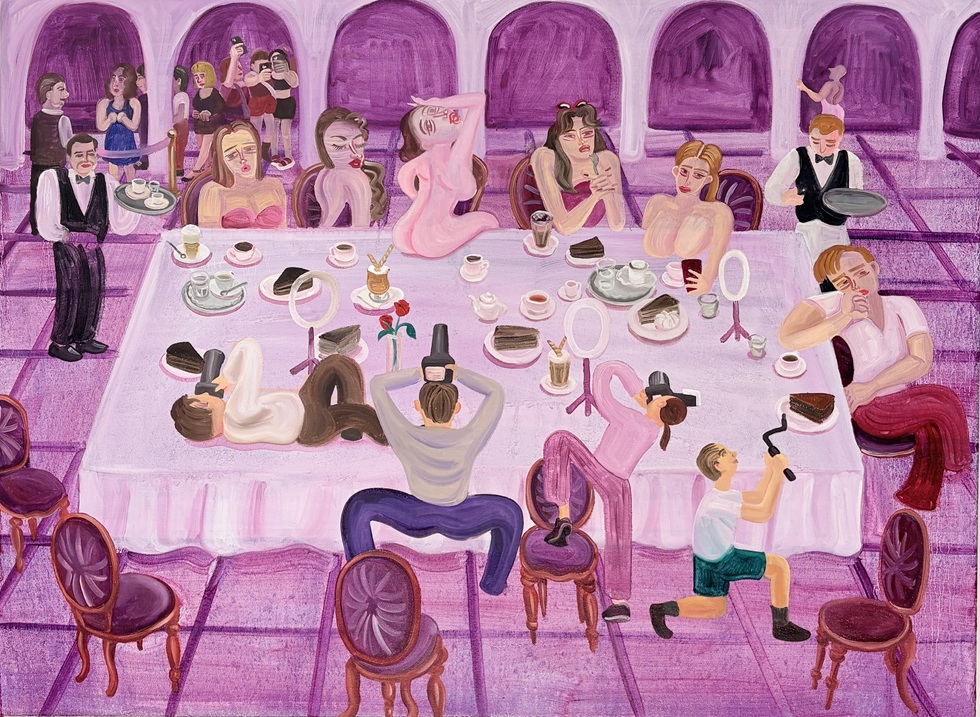 黃海欣，《Power of Beauty 2》，油畫，102×127 cm，2025。（黃海欣提供）