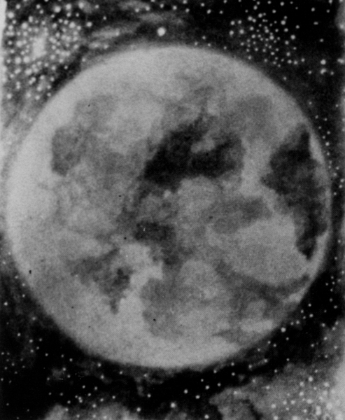 三田光一，《月球背面意念成像圖》，攝影，1931。（圖像由福來心理研究所遺產提供）